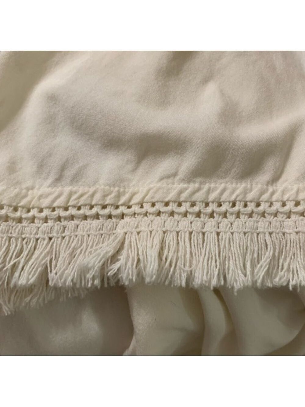 Style & Co Boho Embroidered Fringe Top - Picture 3 of 5